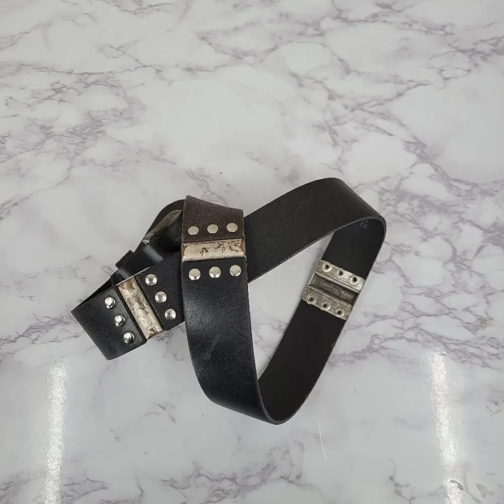 Chassis Hipwear Brutalist Raw Leather and Tarnished Silver Belt